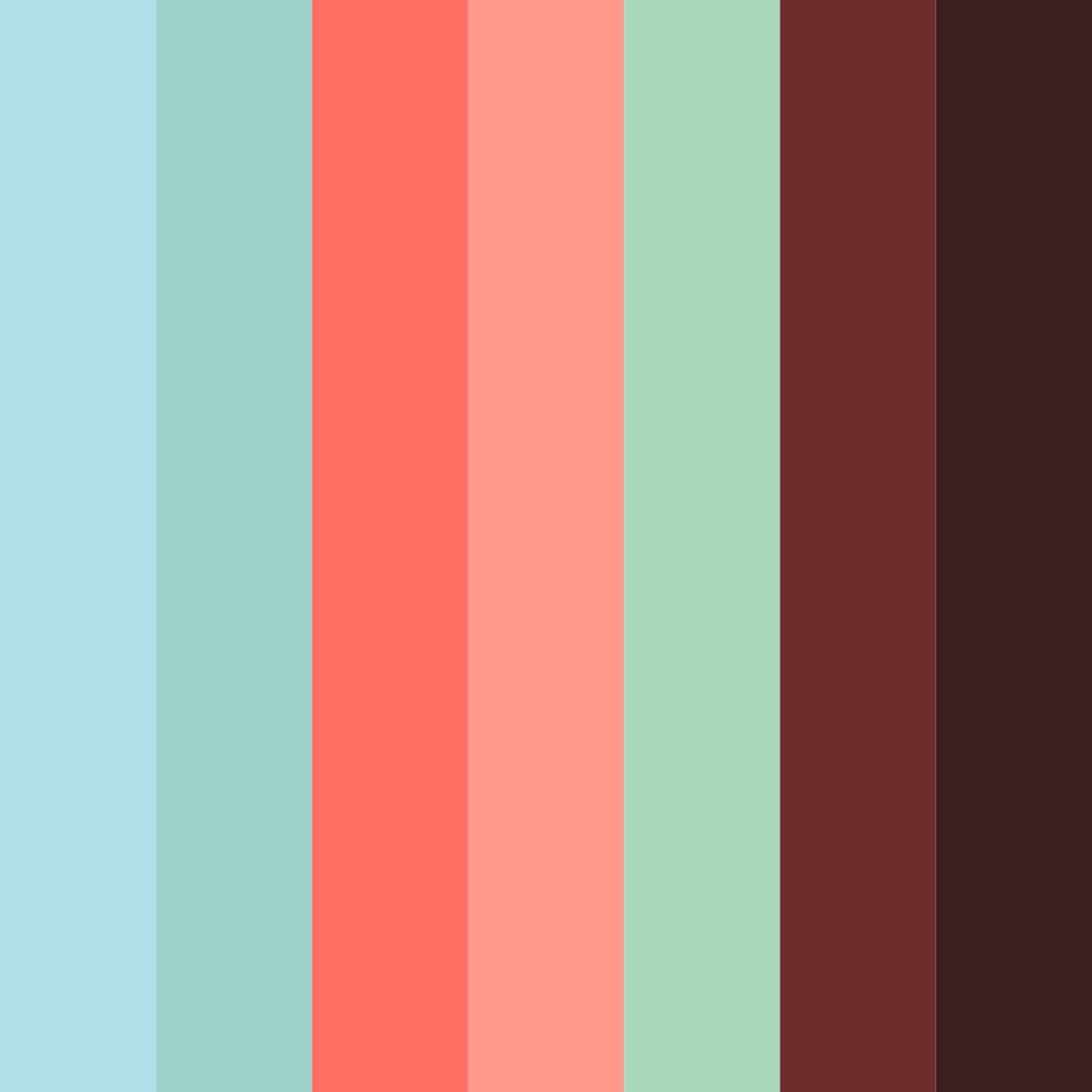 Download tropical sunset serenity color palette PNG image (square)