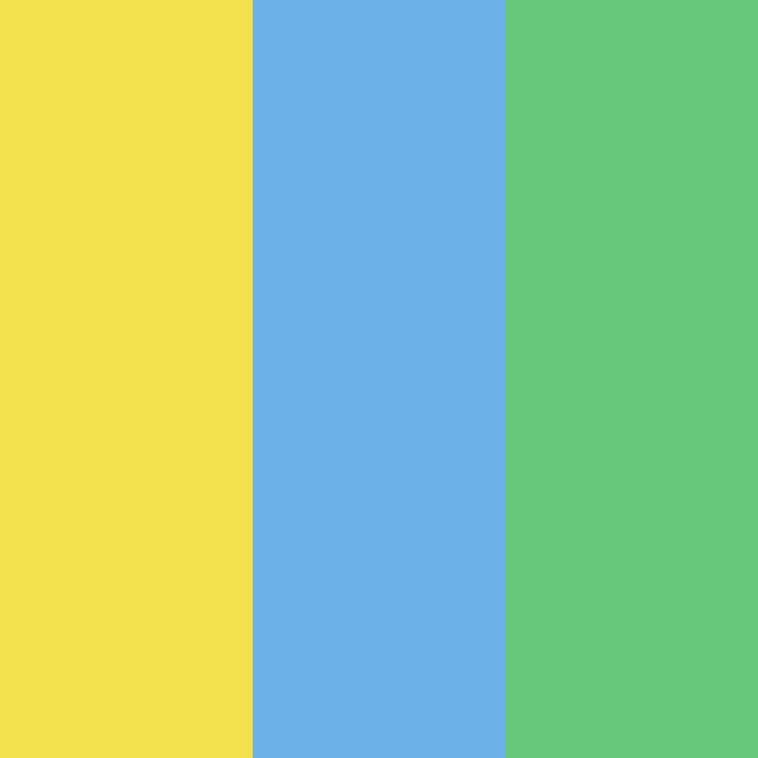 Download vibrant blue green yellow pink color palette PNG image (square)