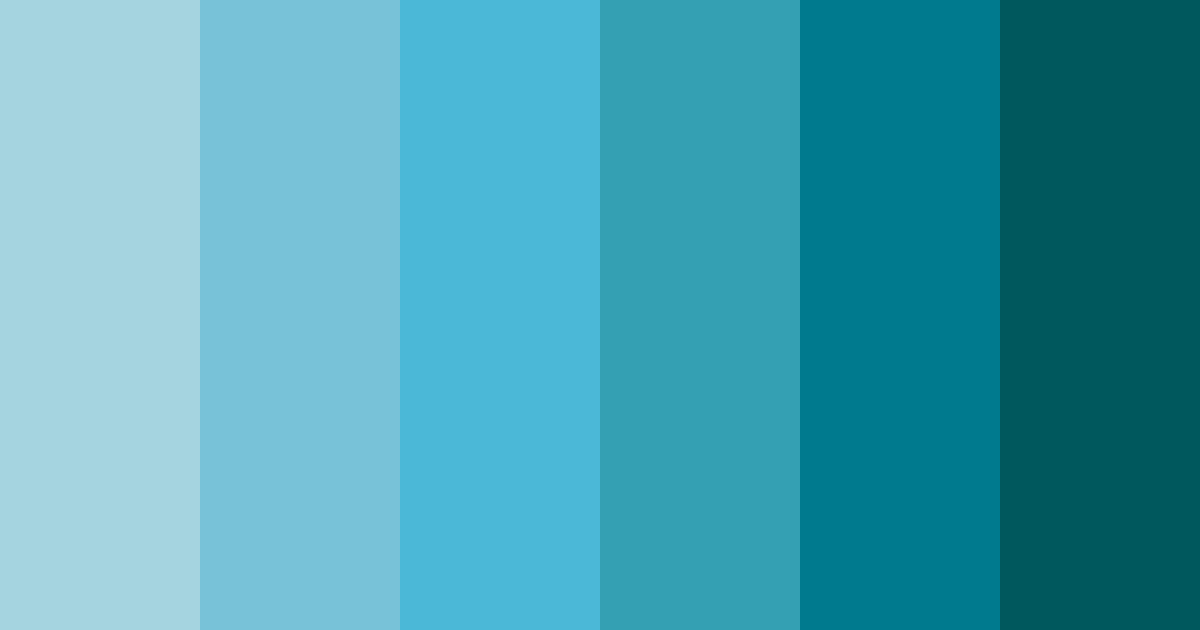 Download shades of green blue color palette PNG image (landscape)