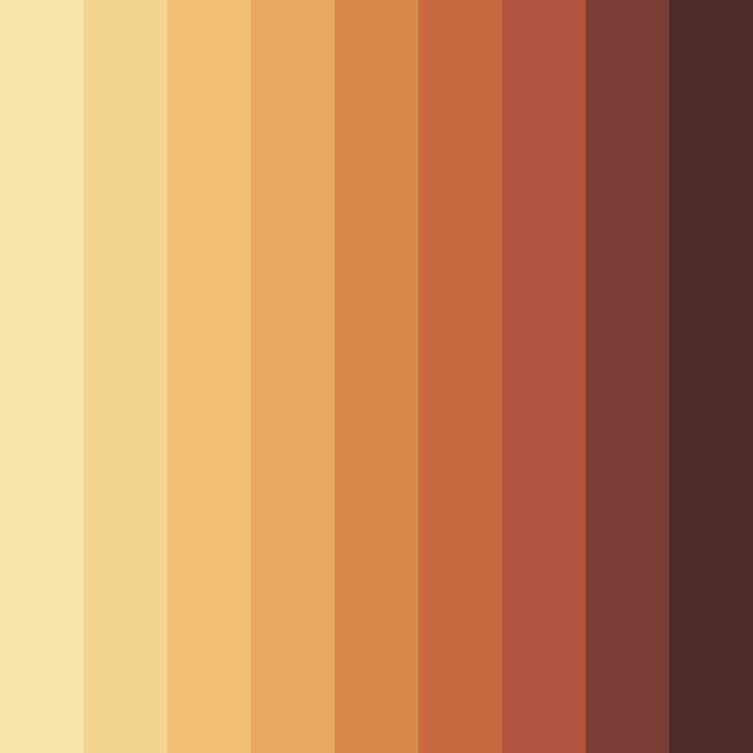 Download warm brown color palette PNG image (square)