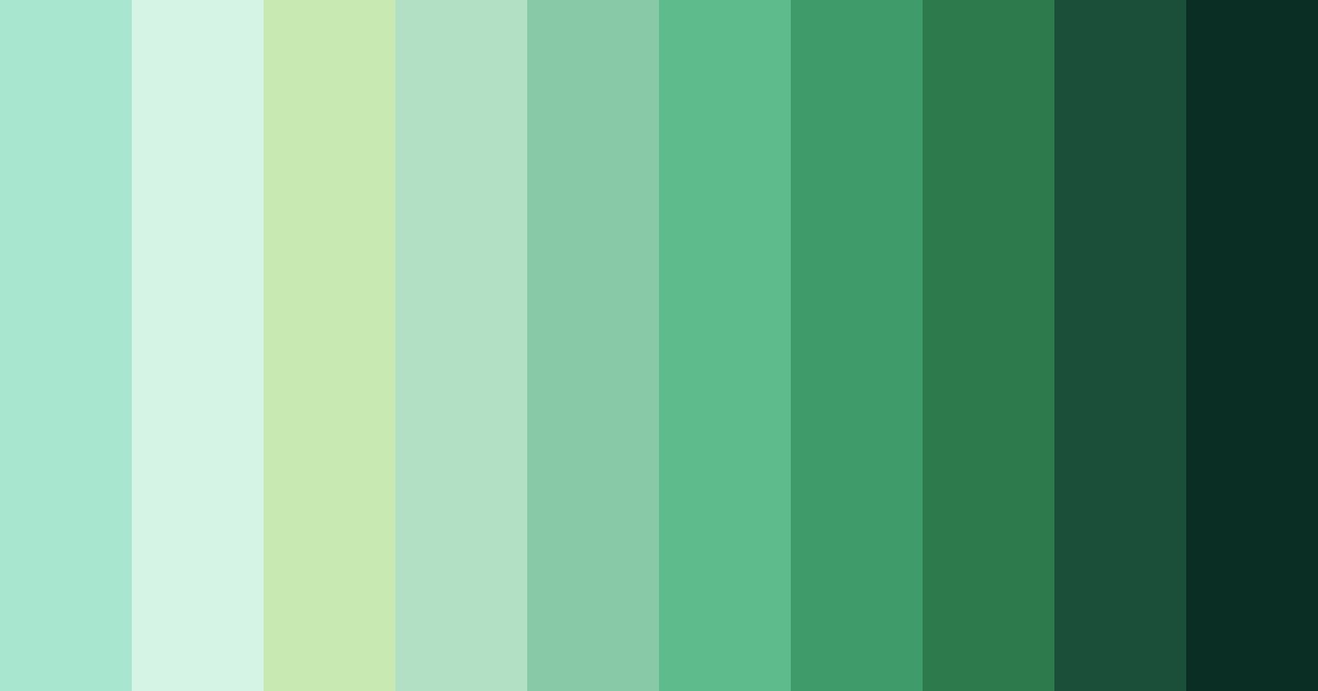 Download emerald serenity color palette PNG image (landscape)