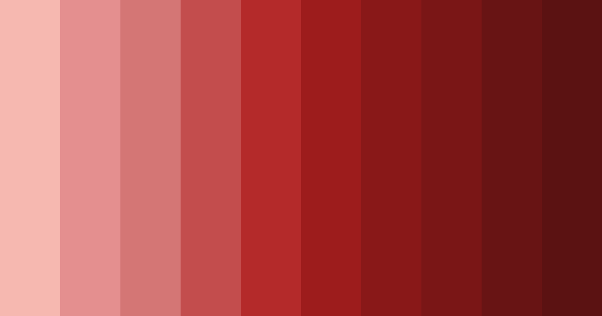 Download brick red shades color palette PNG image (landscape)