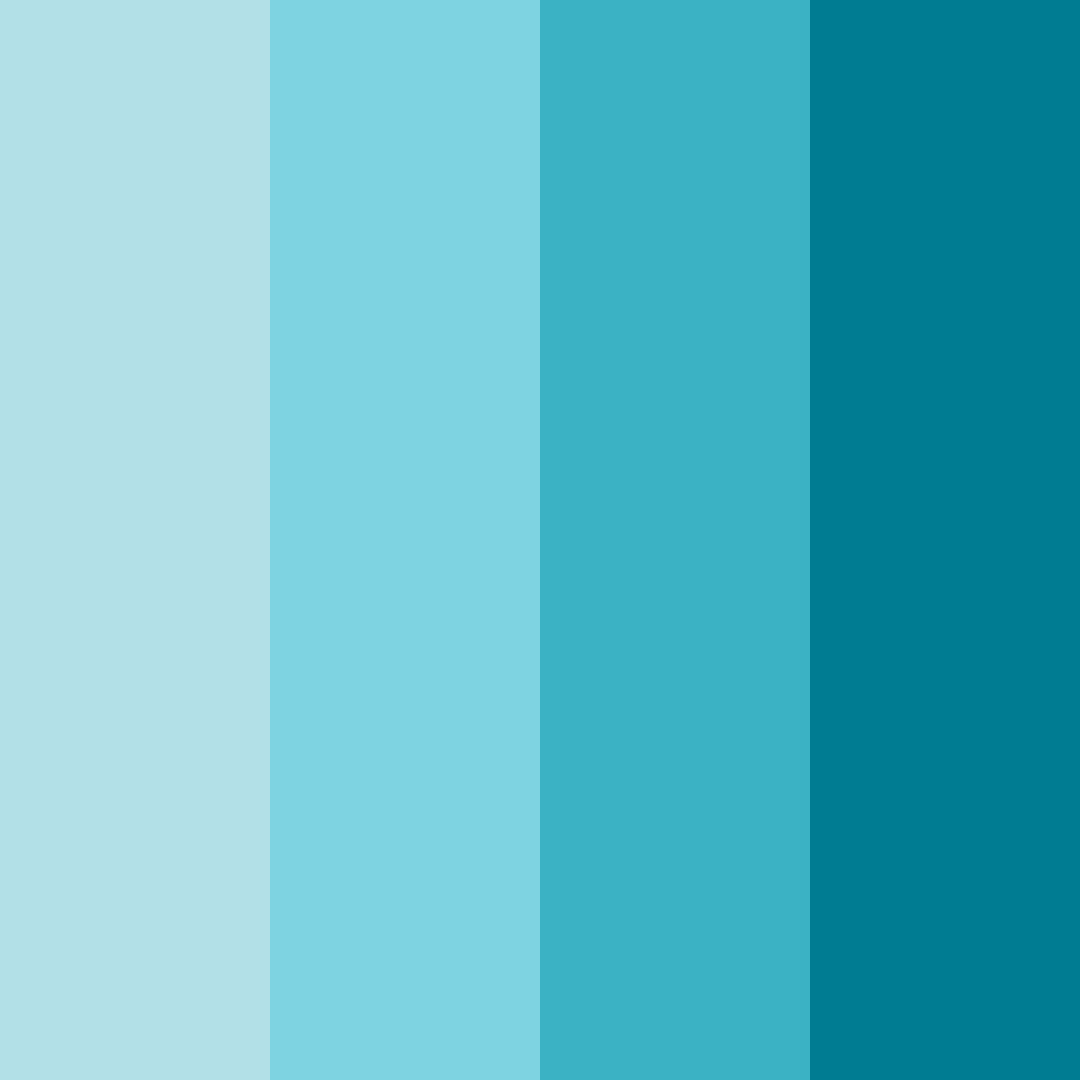 Download peacock blue serenity color palette PNG image (square)