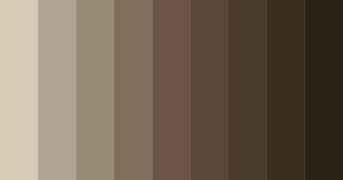 Download muted brown shades color palette PNG image (landscape)