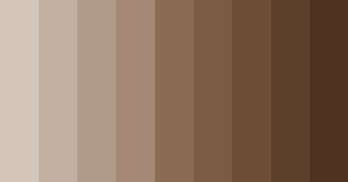 Download muted brown shades color palette PNG image (landscape)