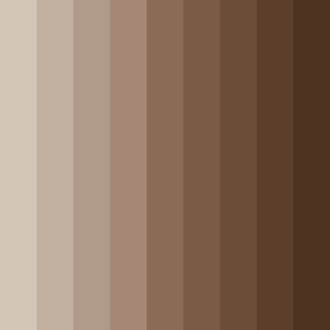 Download muted brown shades color palette PNG image (square)