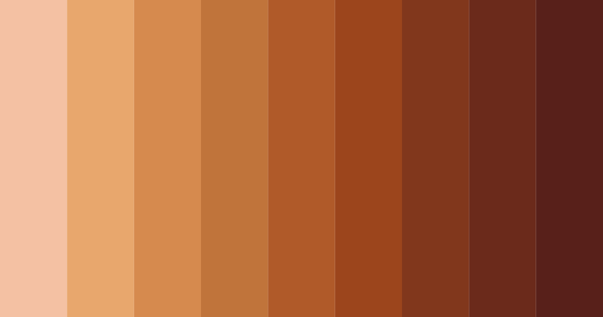 Download muted orange shades color palette PNG image (landscape)