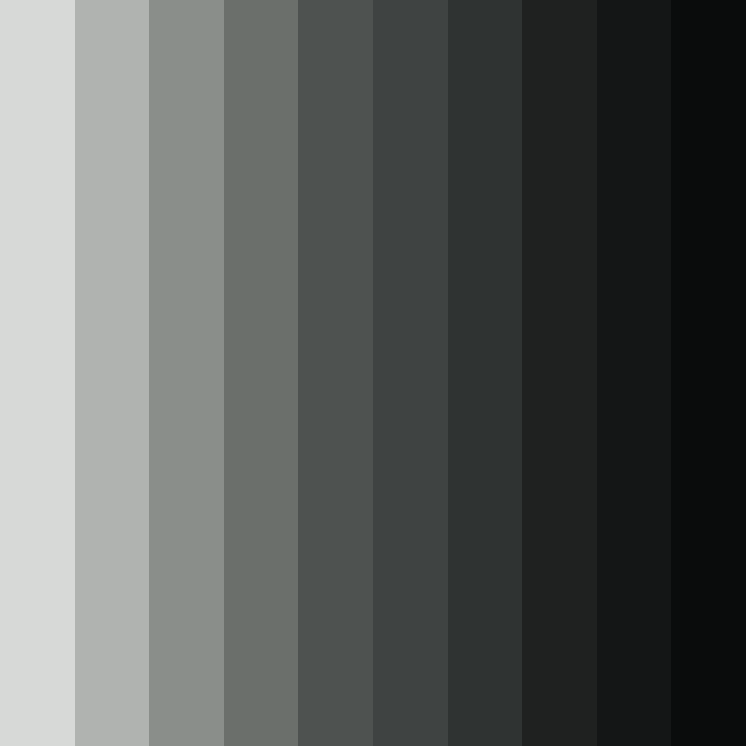 Download shades of grey color palette PNG image (square)