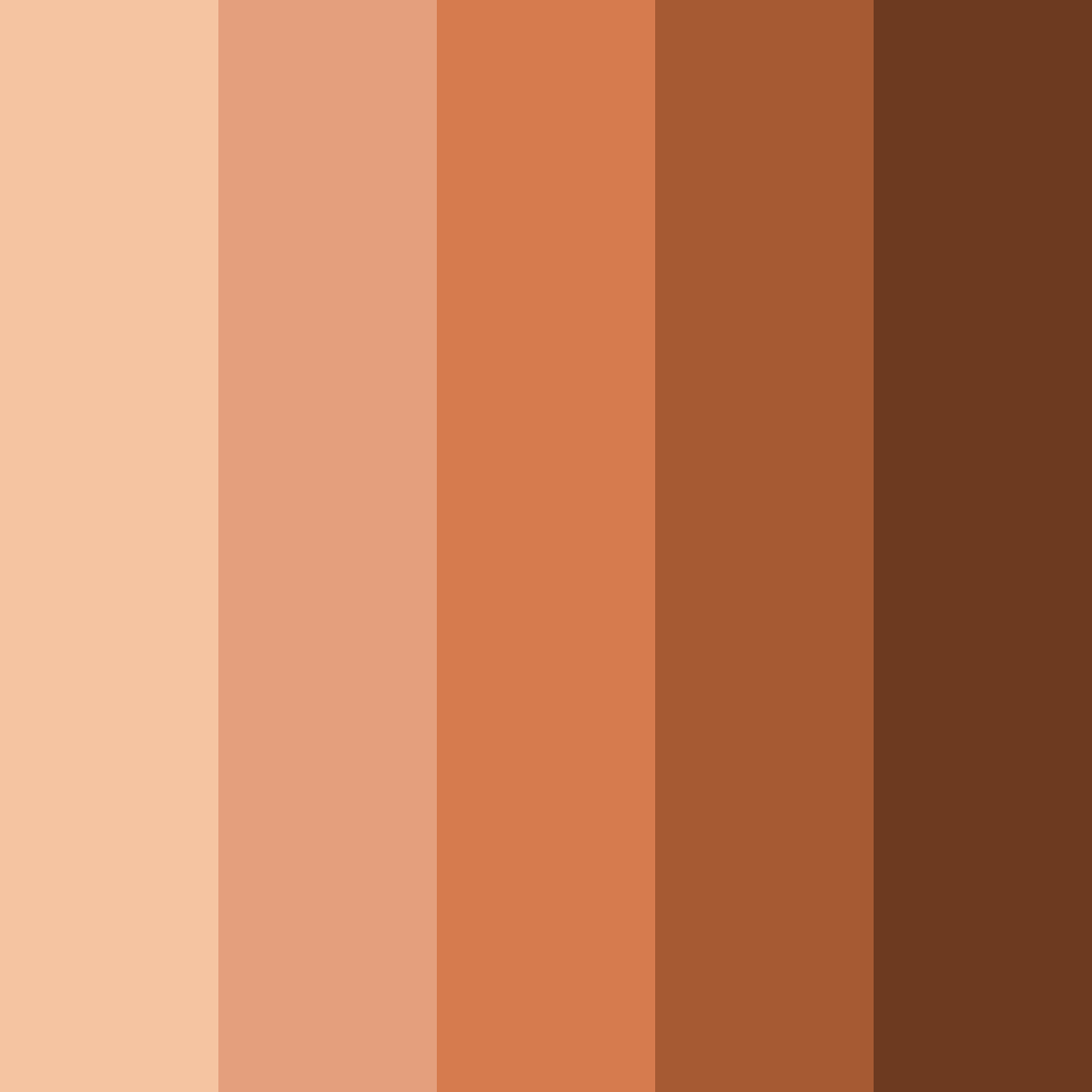 Download muted orange shades color palette PNG image (square)