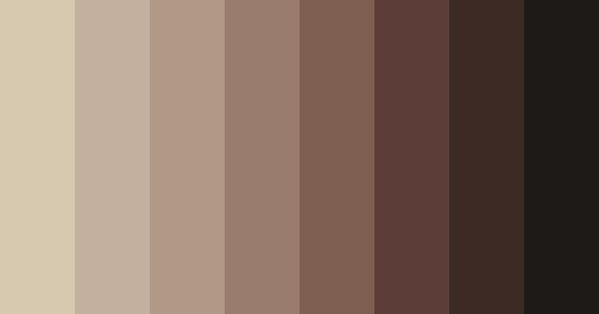 Download muted brown shades color palette PNG image (landscape)