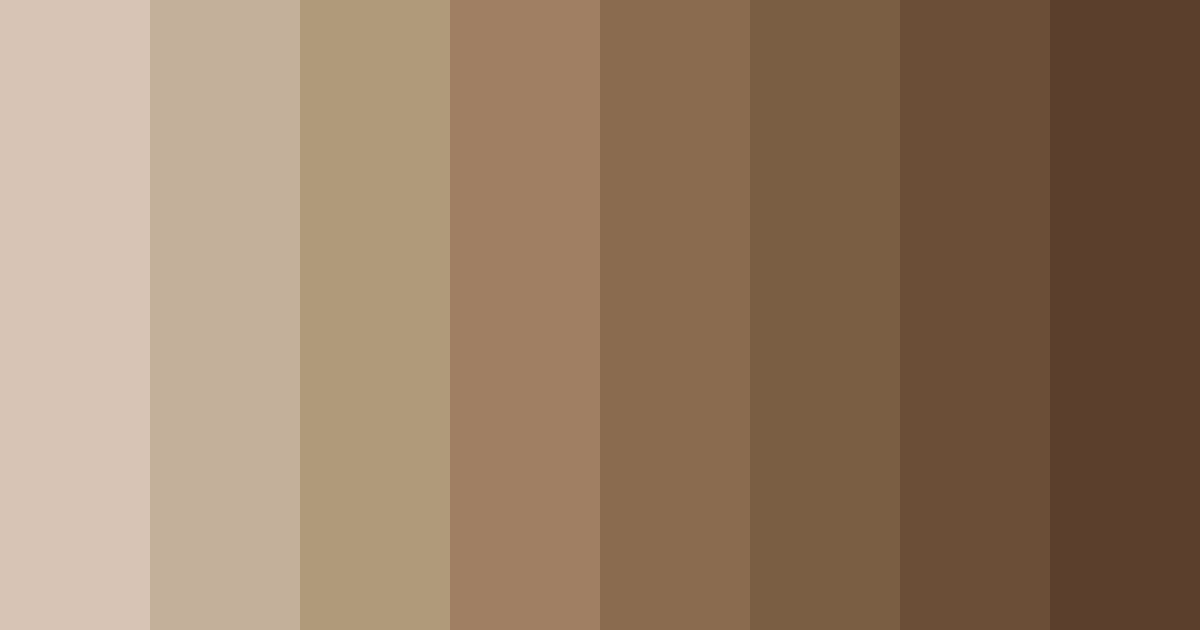 Download soft brown tones color palette PNG image (landscape)