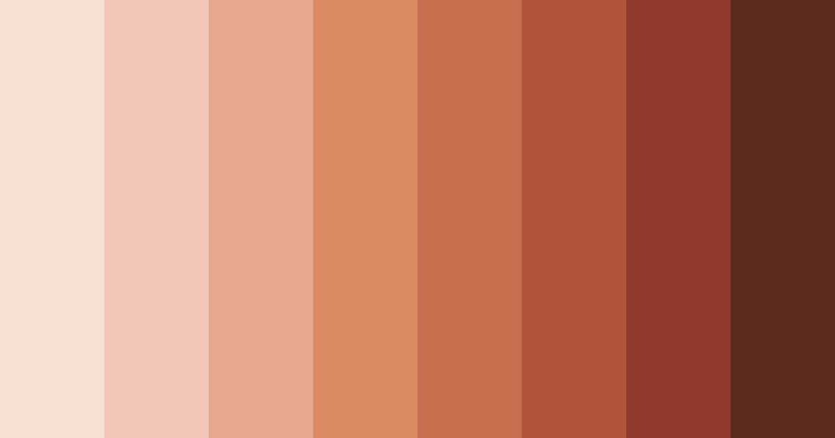 Download muted orange shades color palette PNG image (landscape)