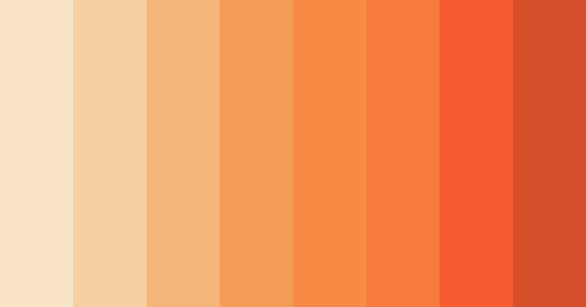 Download soft orange shades color palette PNG image (landscape)
