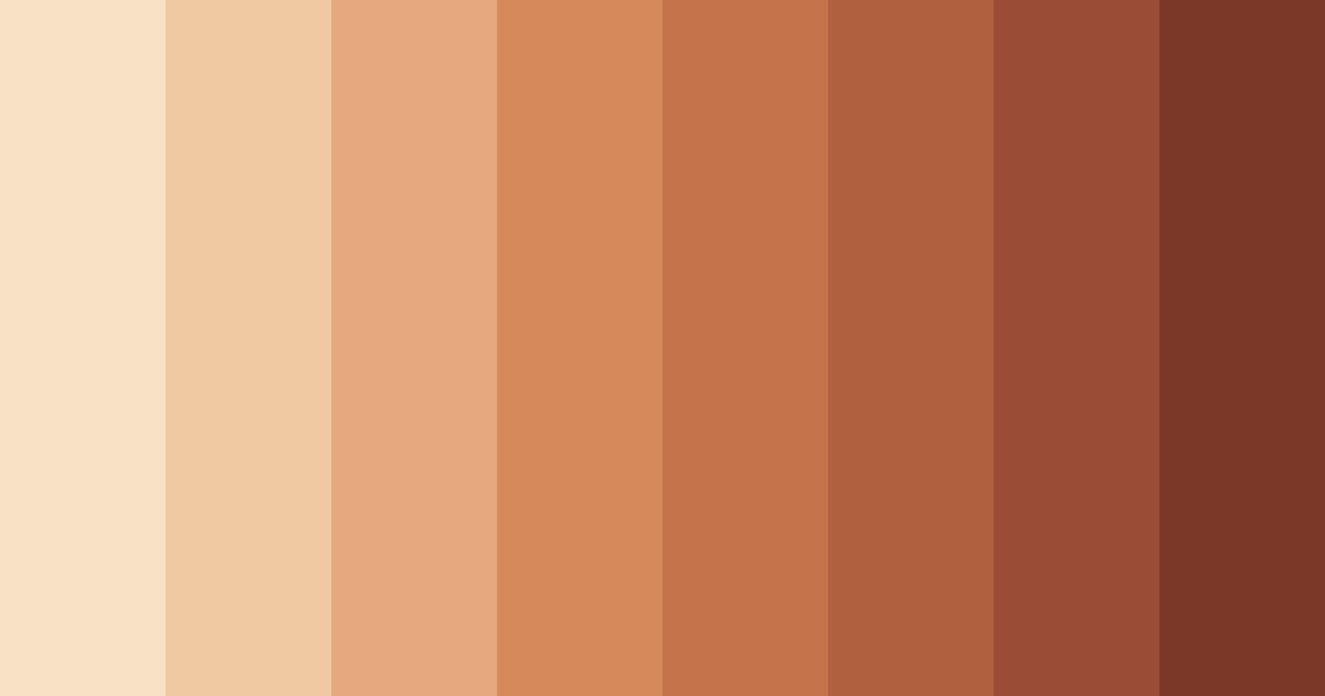 Download muted orange shades color palette PNG image (landscape)