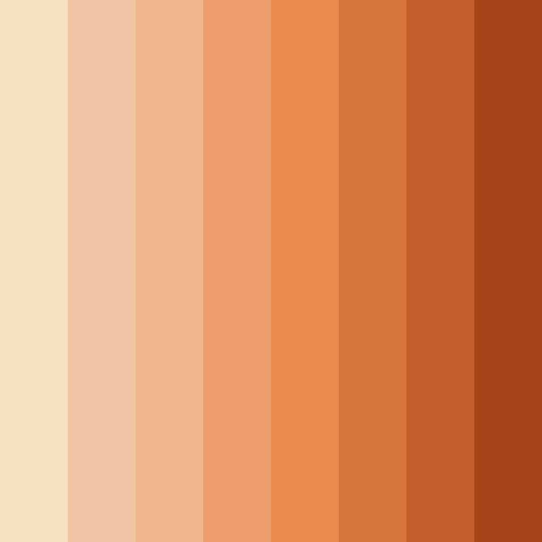 Download muted orange bliss color palette PNG image (square)