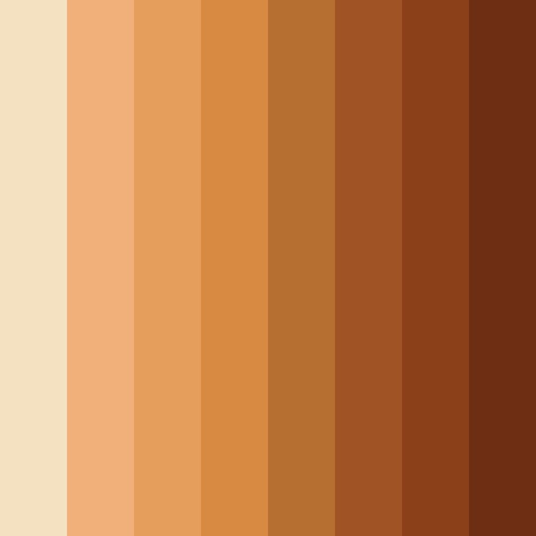 Download soft orange shades color palette PNG image (square)
