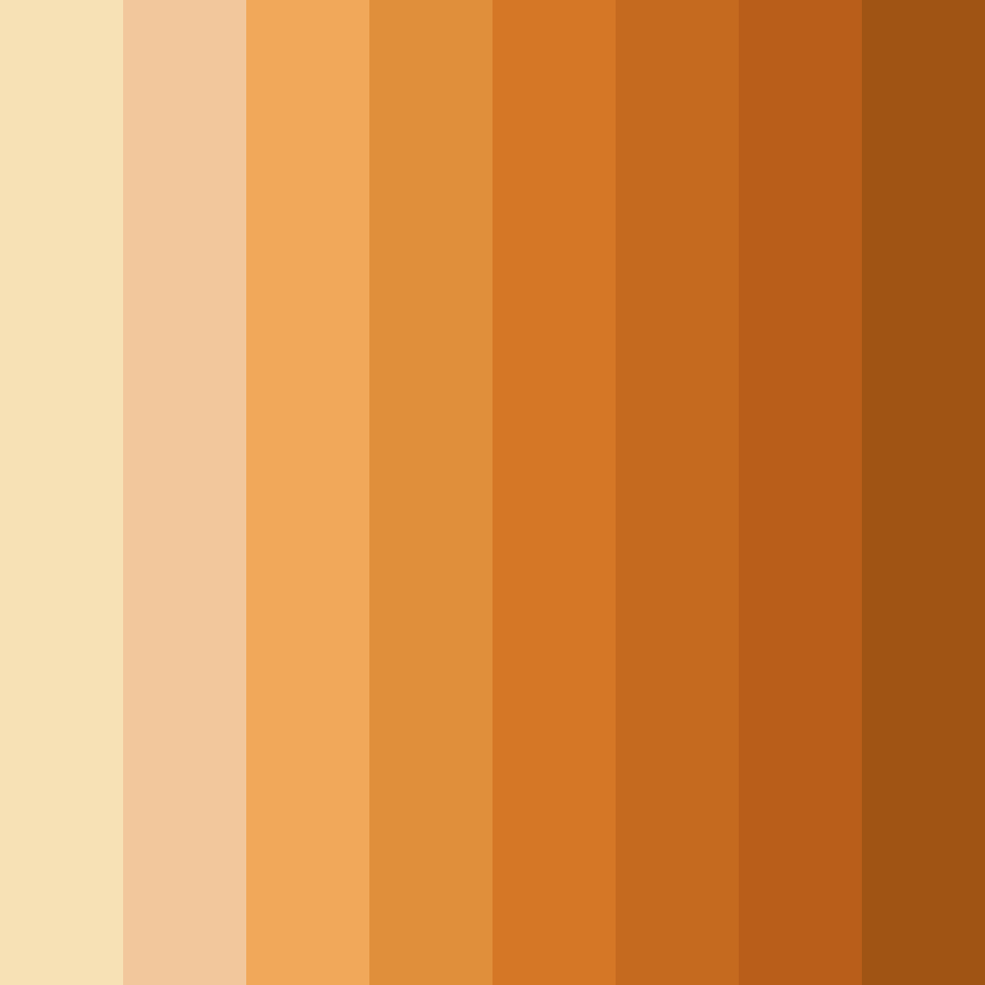 Download muted orange hues color palette PNG image (square)