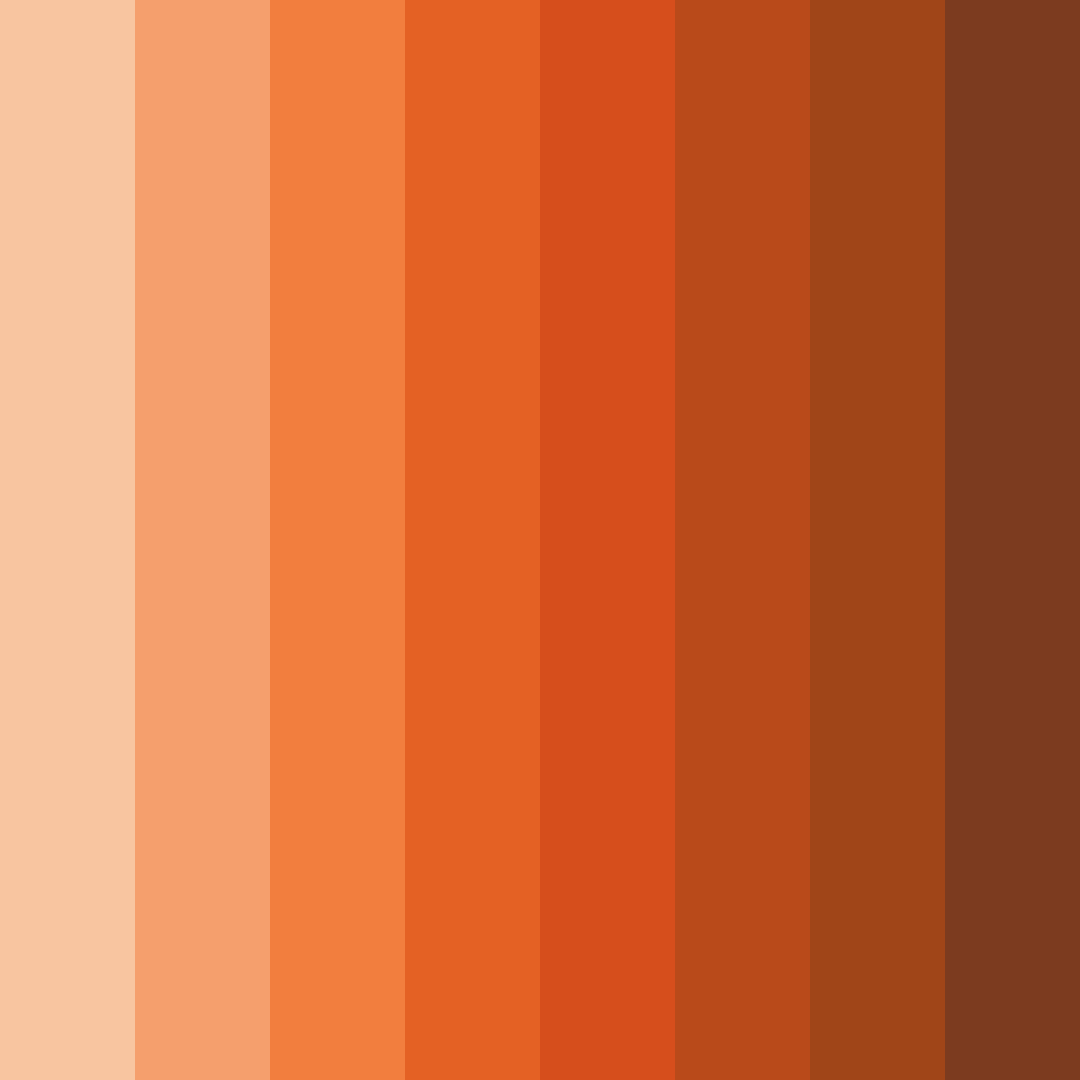 Download muted orange sunset color palette PNG image (square)