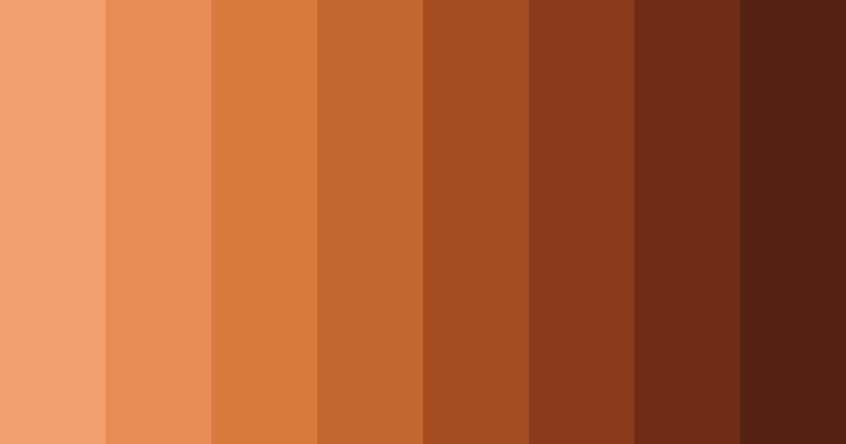 Download muted orange shades color palette PNG image (landscape)