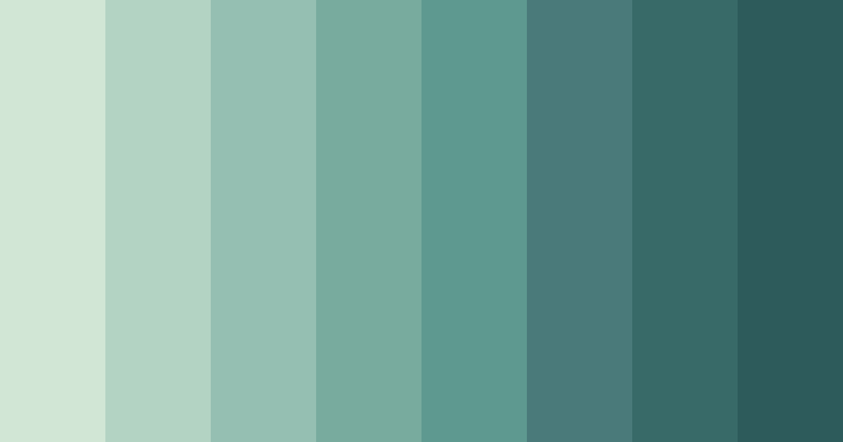 Download muted green serenity color palette PNG image (landscape)