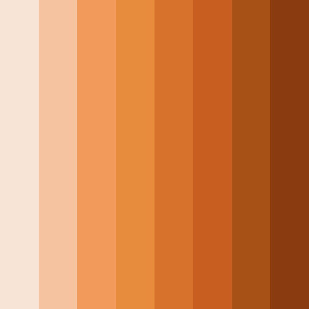 Download soft orange bliss color palette PNG image (square)