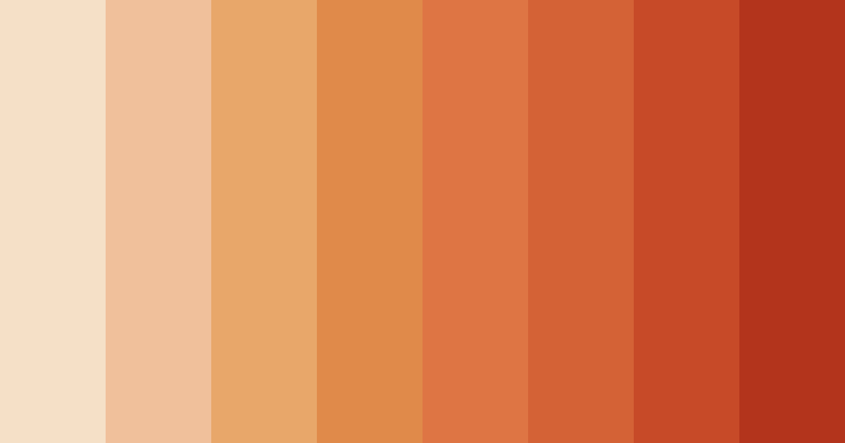 Download soft orange shades color palette PNG image (landscape)