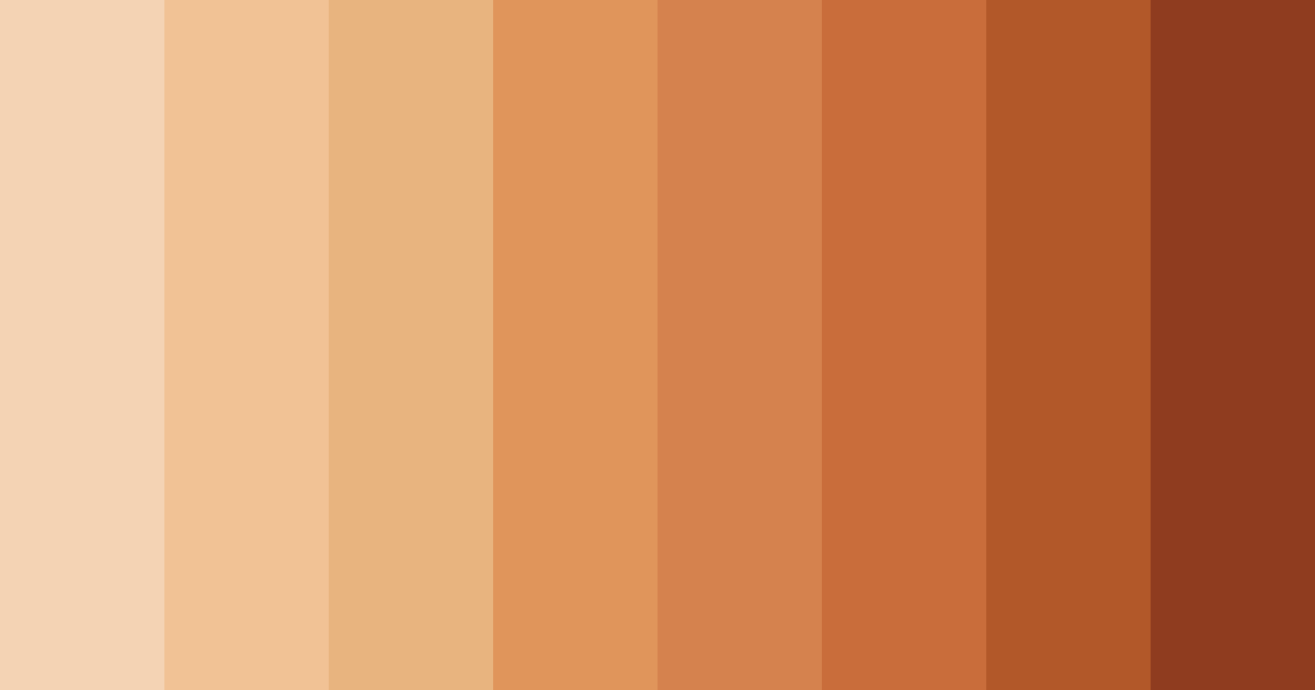 Download soft orange shades color palette PNG image (landscape)
