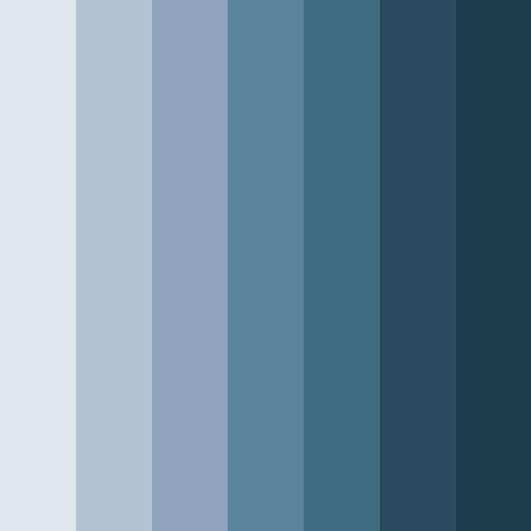 Download blue winter color palette PNG image (square)