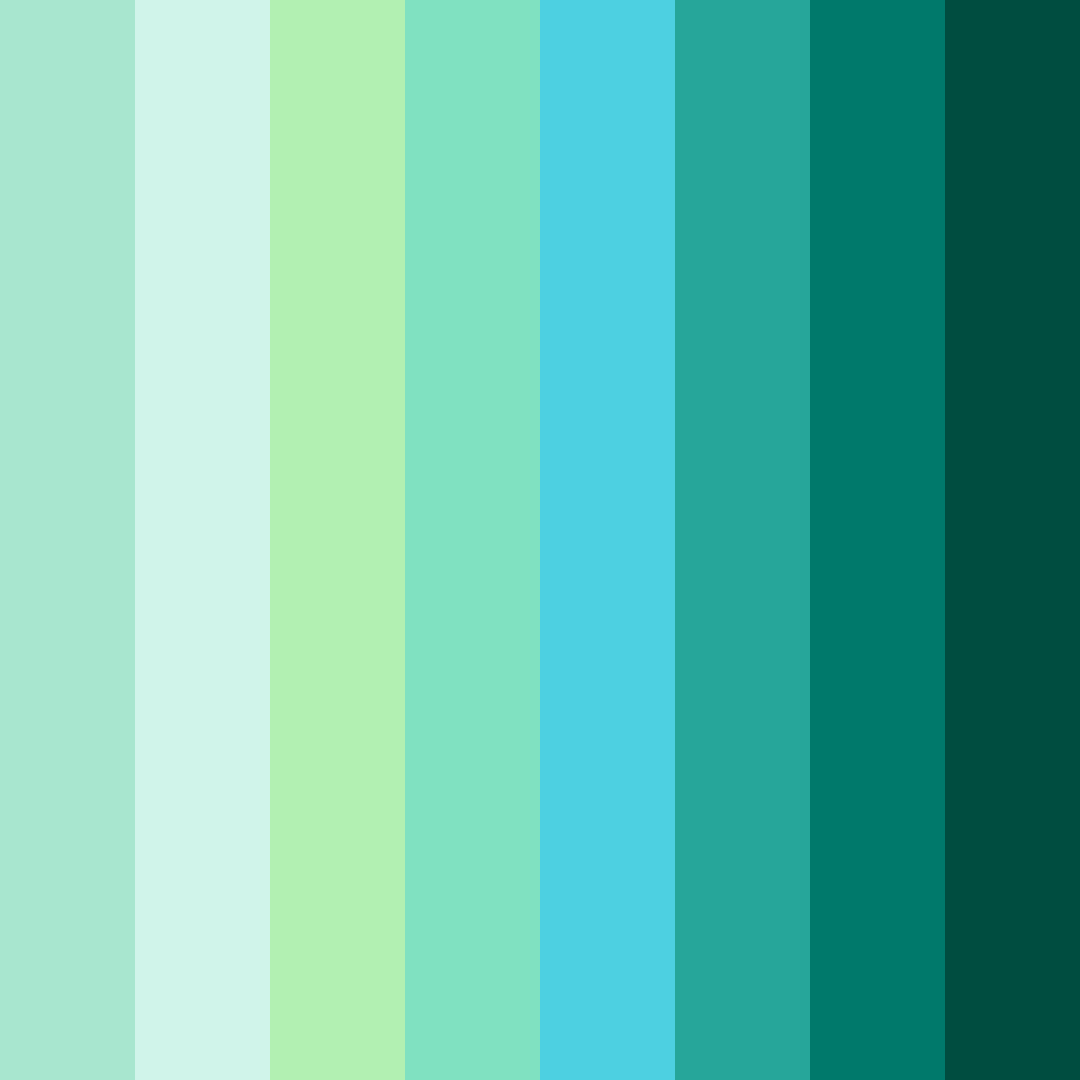 Download emerald oasis color palette PNG image (square)