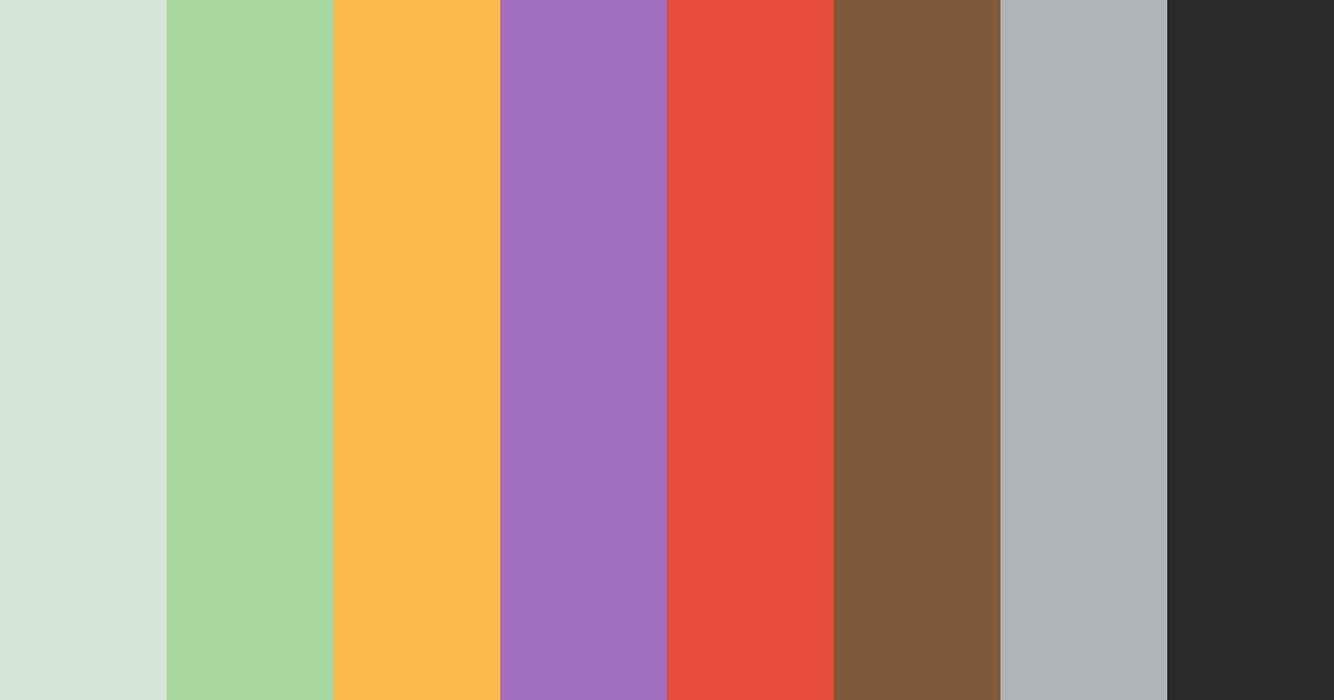 Download earthy tones color palette PNG image (landscape)