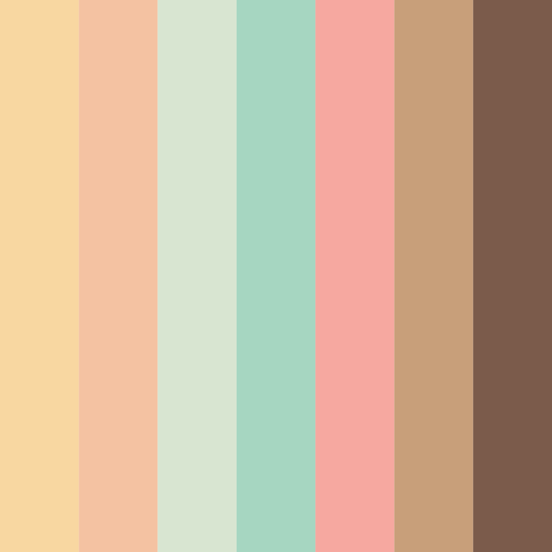 Download summer garden bliss color palette PNG image (square)
