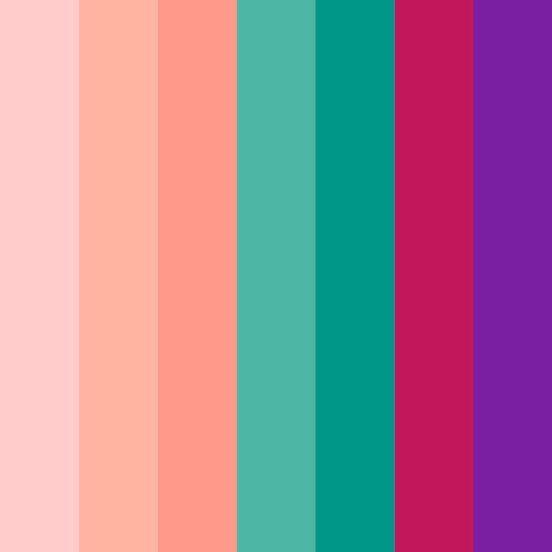 Download cherry blossom harmony color palette PNG image (square)