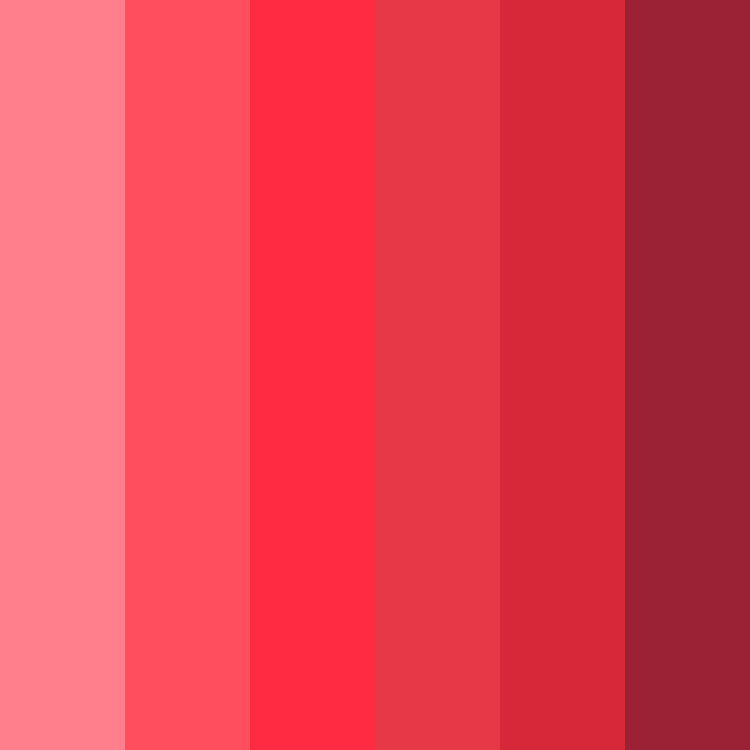 Download lipstick red shades color palette PNG image (square)