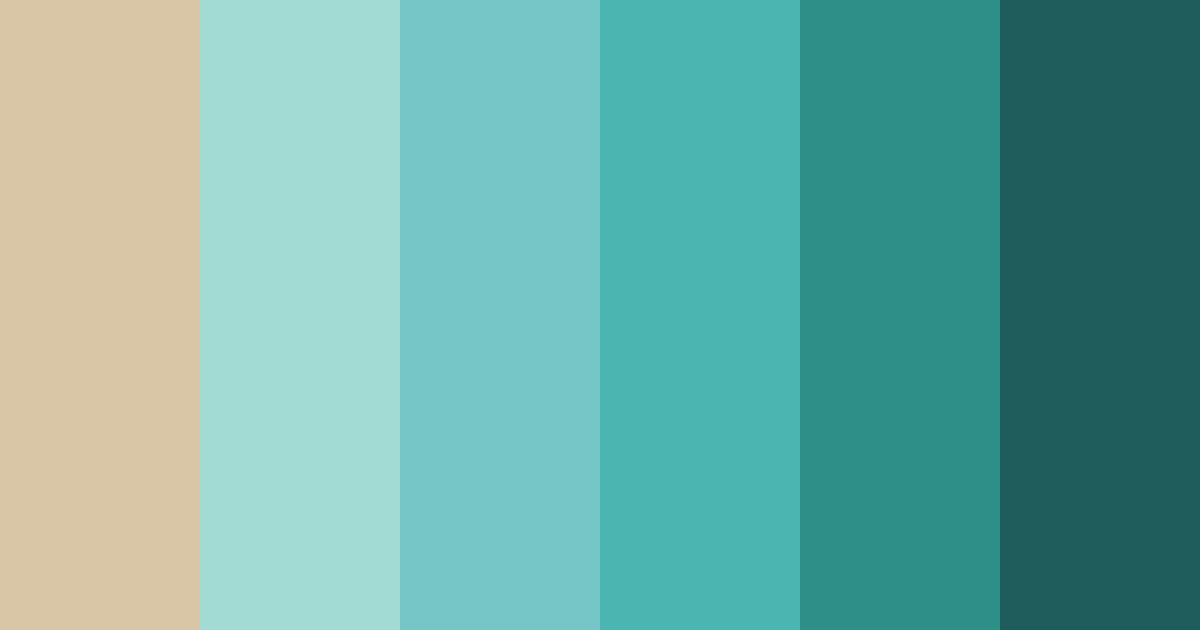 Download turquoise tan color palette PNG image (landscape)