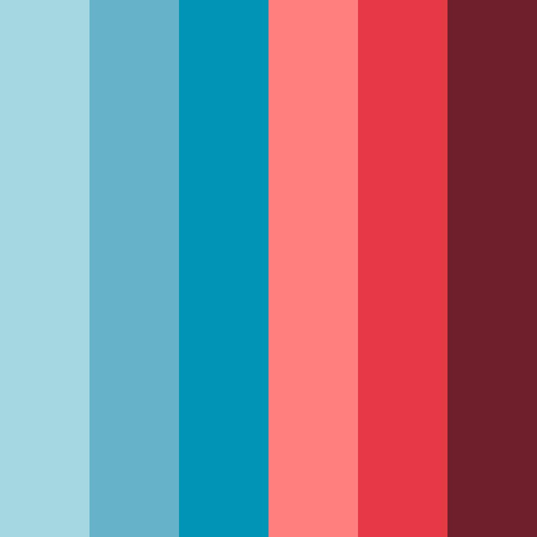 Download turquoise sunset color palette PNG image (square)