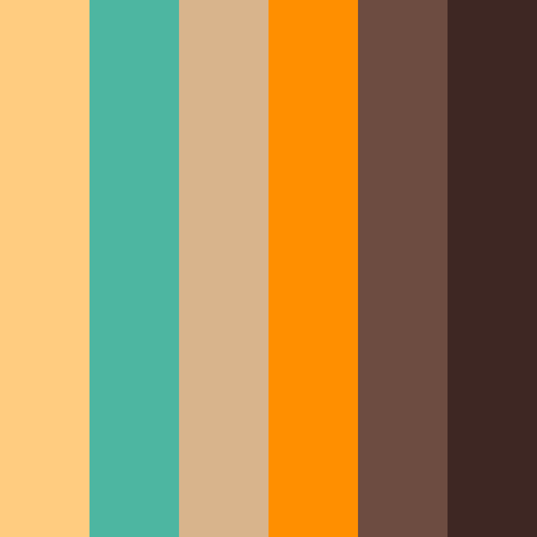 Download soft orange tones color palette PNG image (square)
