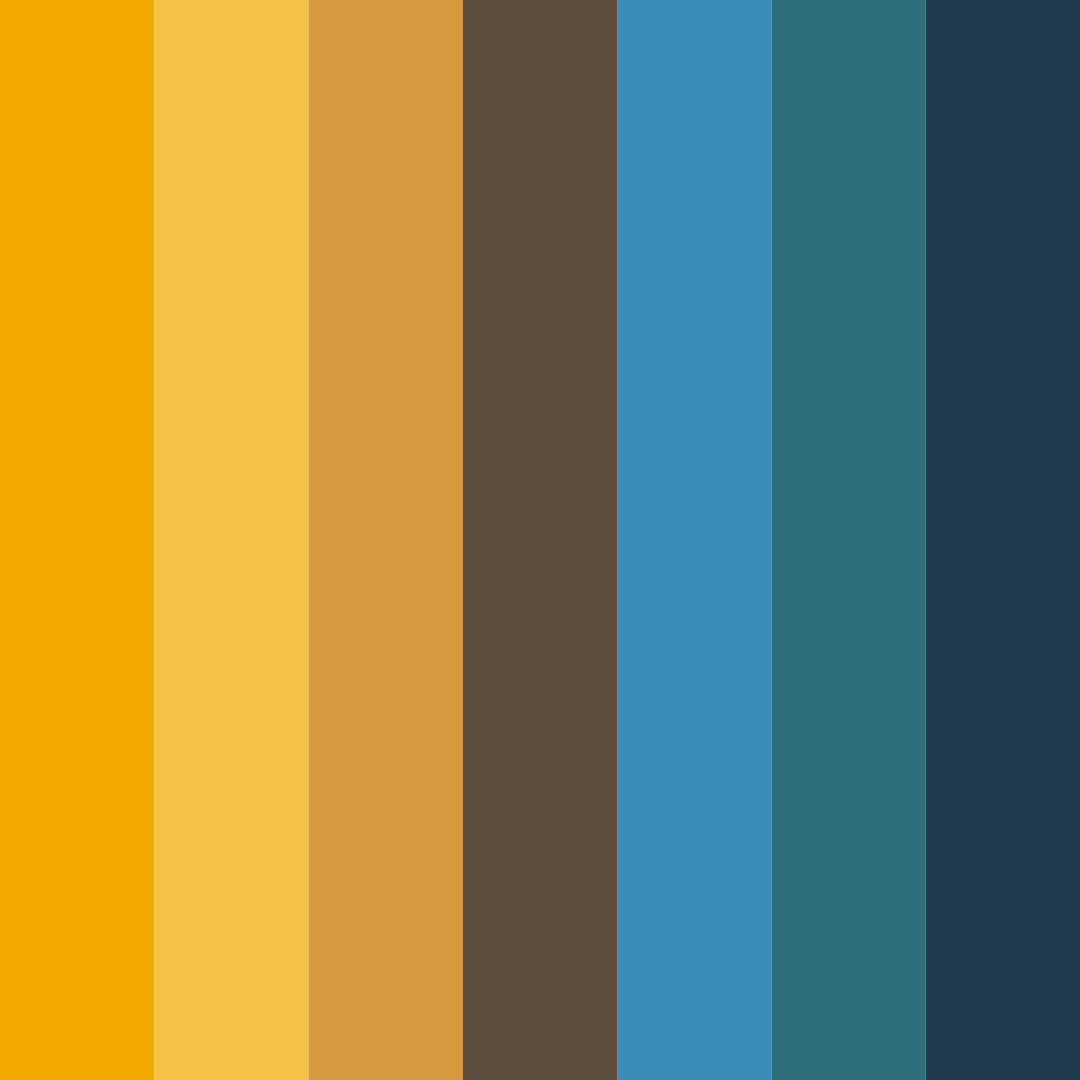 Download blue sunset color palette PNG image (square)