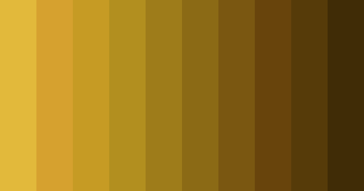 Download dark goldenrod shades color palette PNG image (landscape)