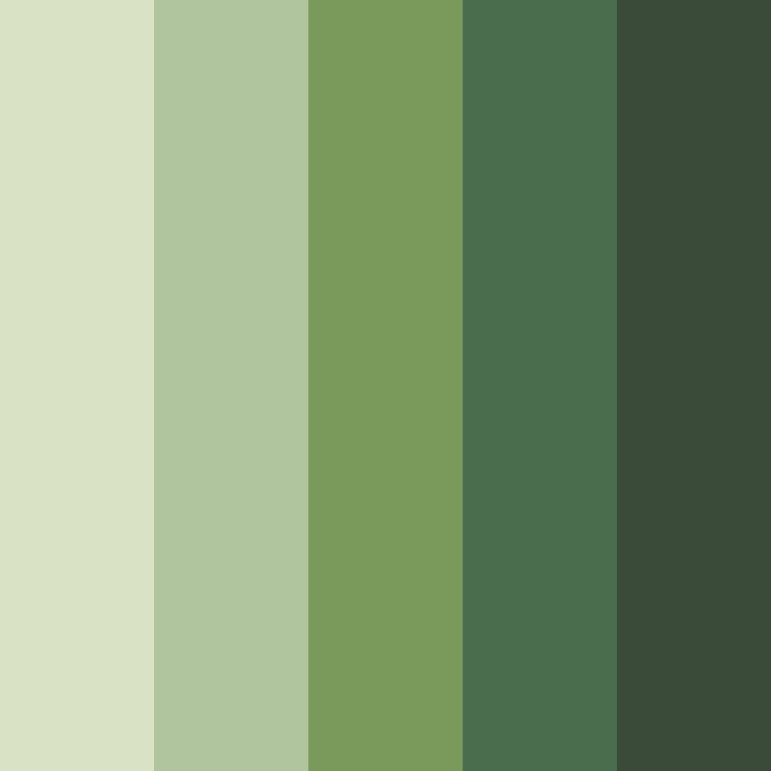 Download verdant harmony color palette PNG image (square)