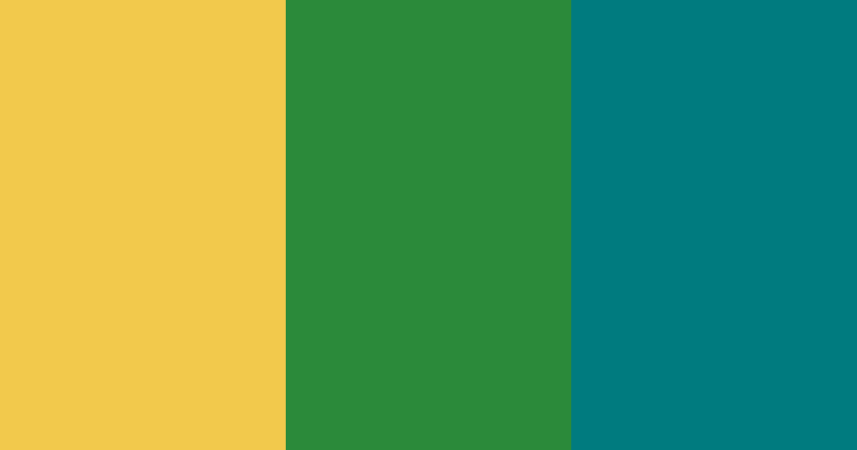 Download amber green turquoise color palette PNG image (landscape)