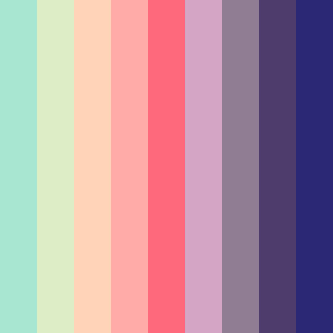 Download turtle's embrace color palette PNG image (square)