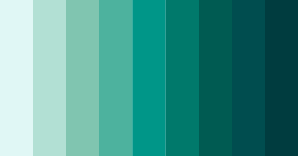 Download teal sea turtle color palette PNG image (landscape)