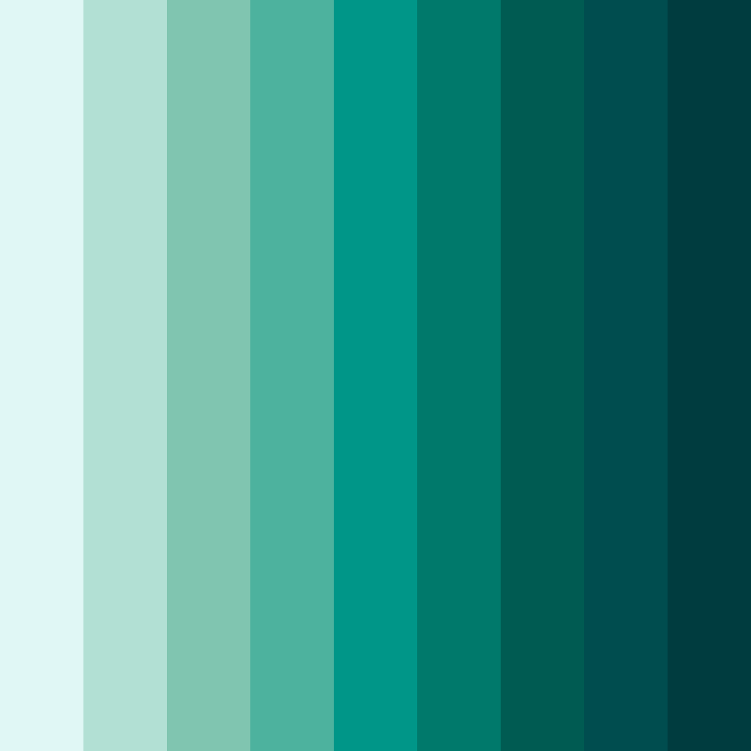 Download teal sea turtle color palette PNG image (square)