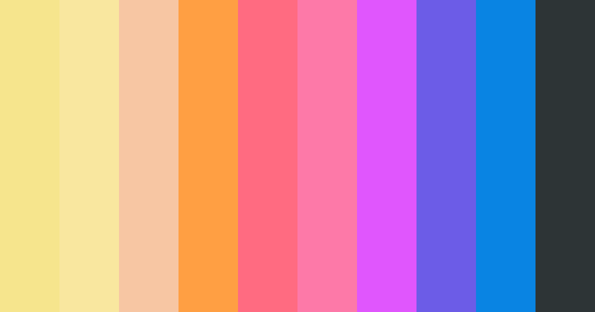 Download colorful sunset color palette PNG image (landscape)
