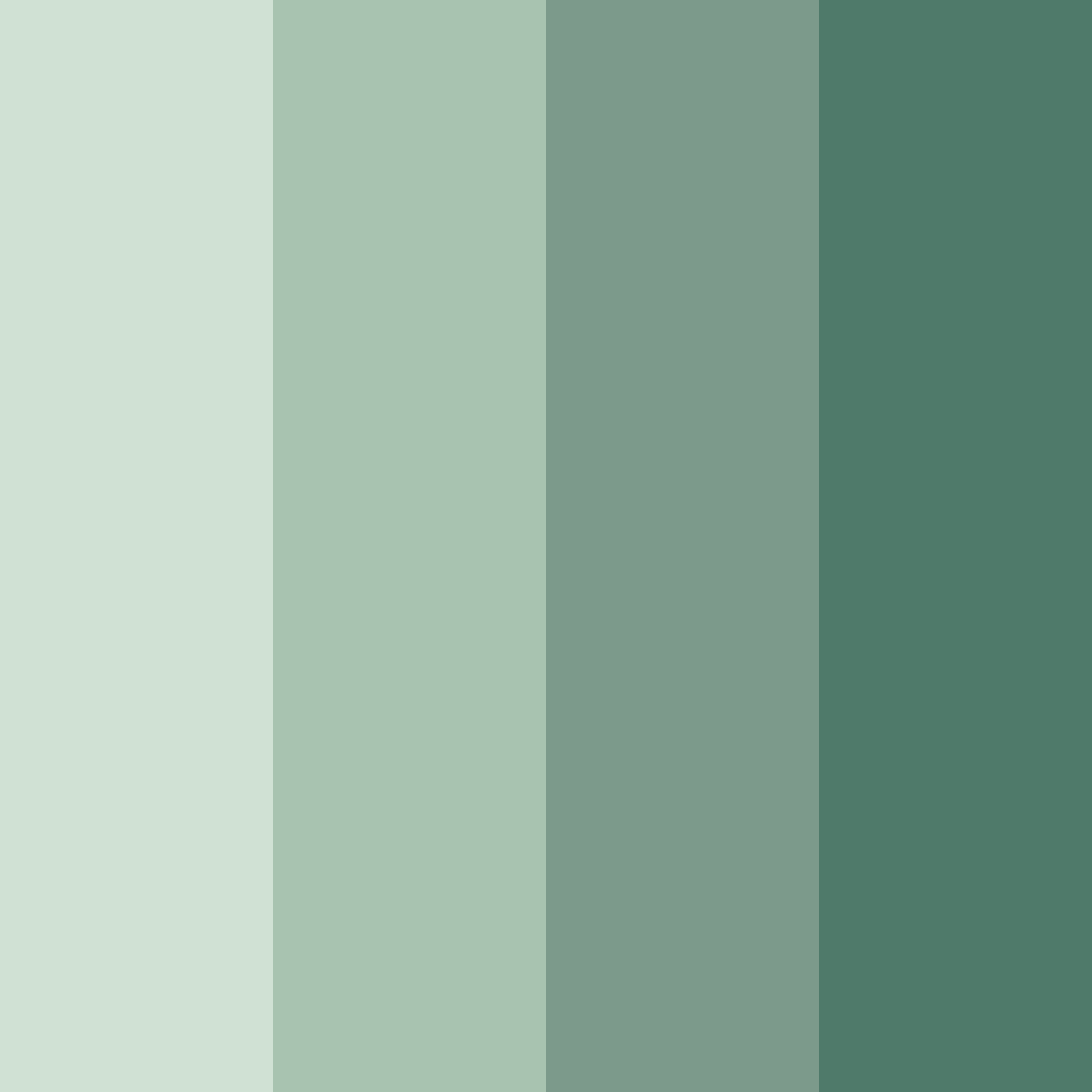 Download shades of sage color palette PNG image (square)