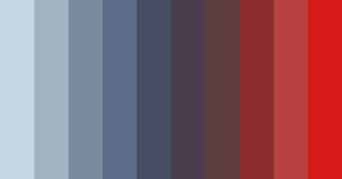 Download navy to dark red harmony color palette PNG image (landscape)