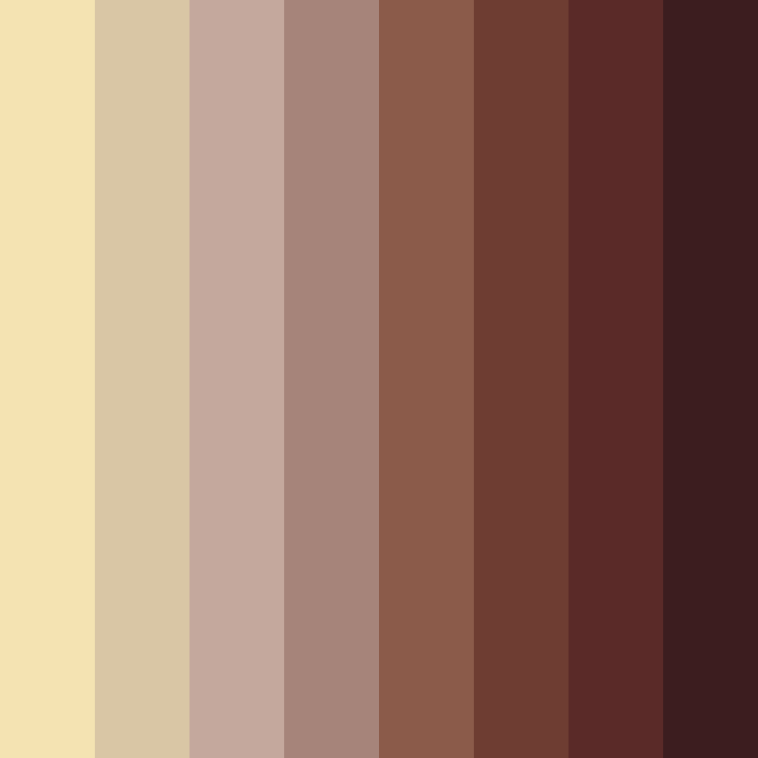 Download autumn brown color palette PNG image (square)