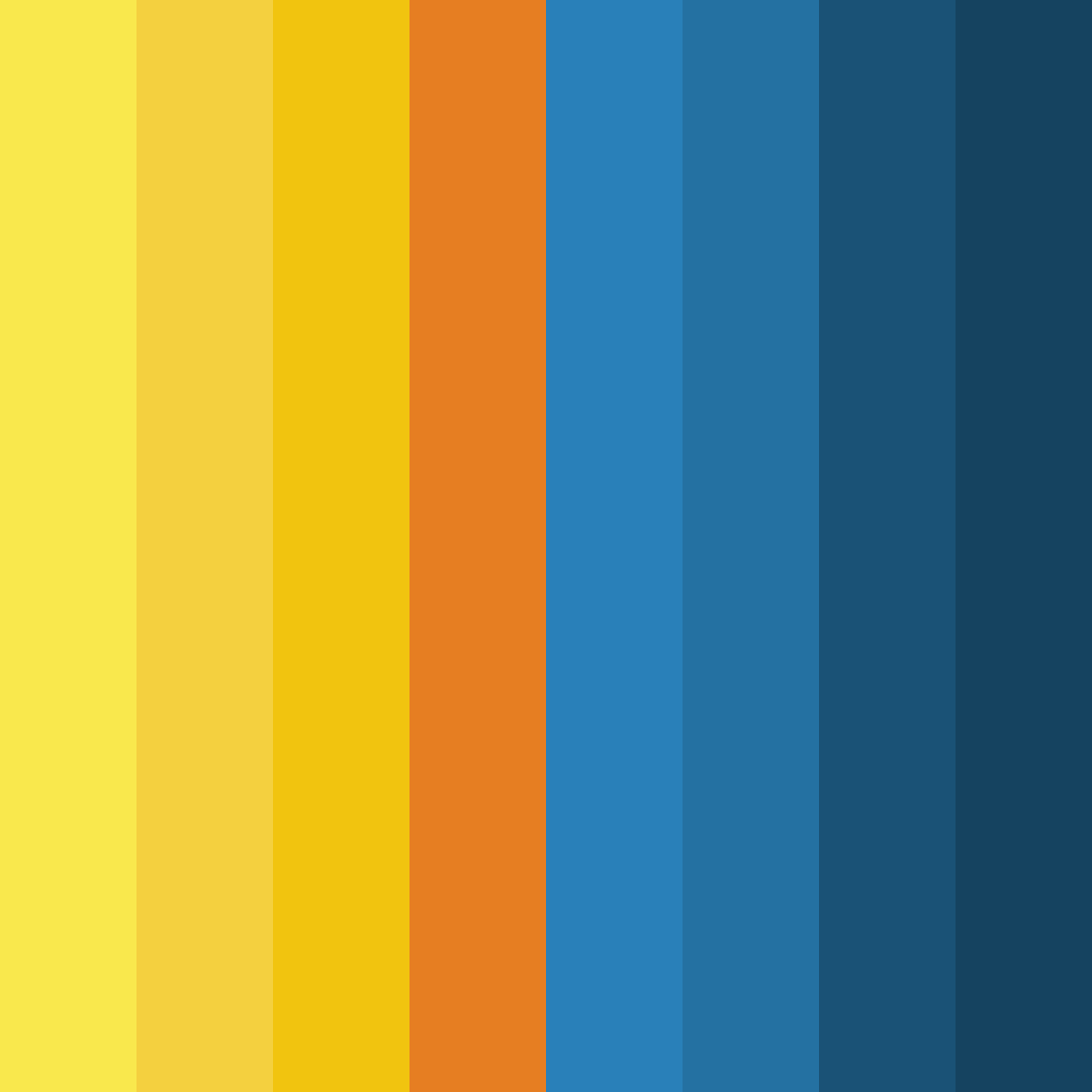 Download sunset on the ocean color palette PNG image (square)