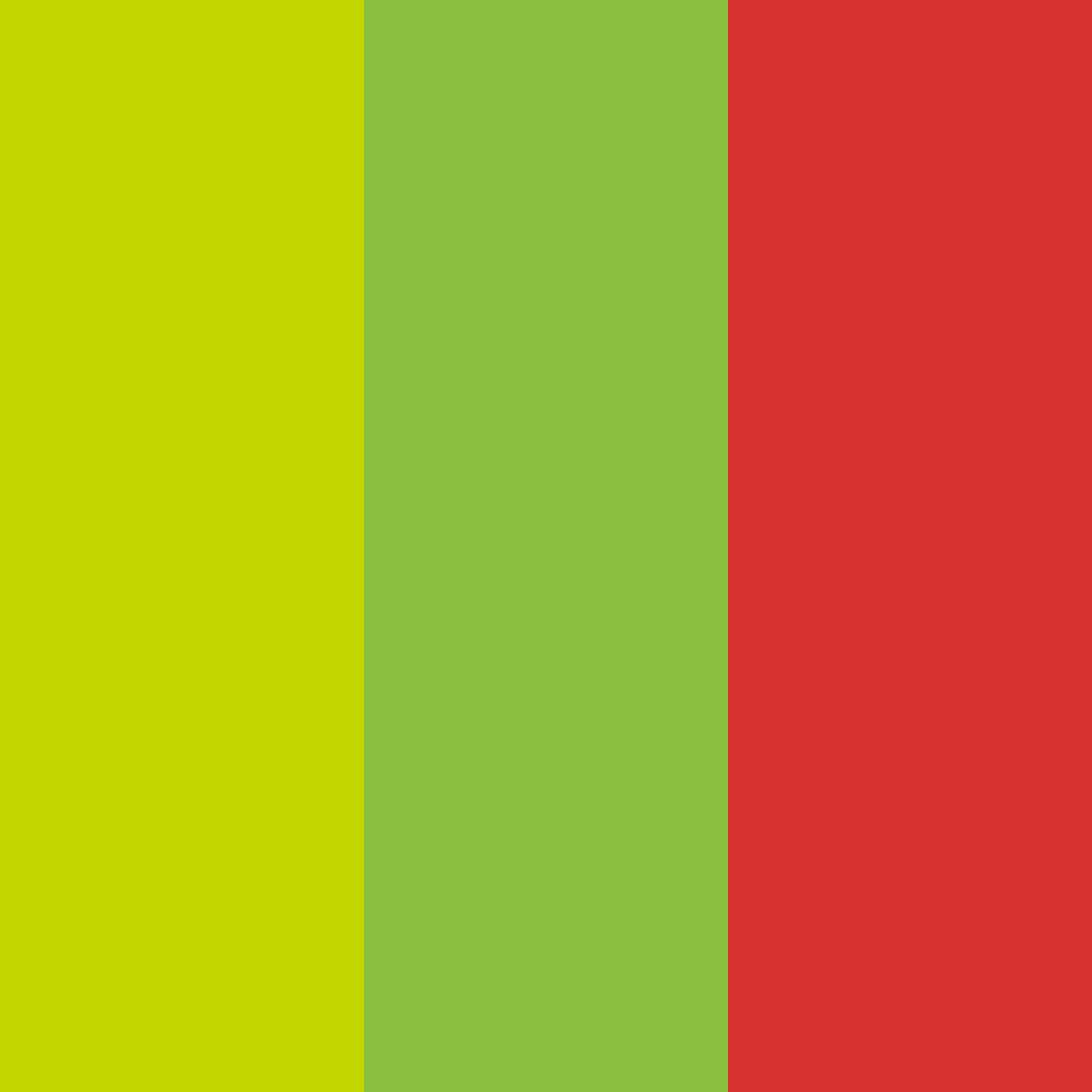 Download yellow green red mix color palette PNG image (square)