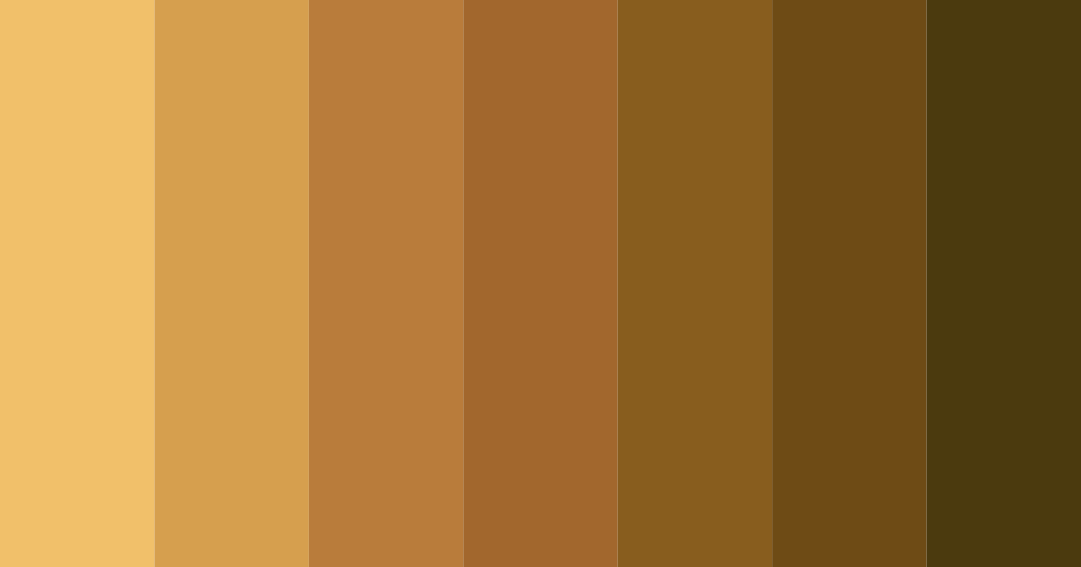 Download amber shades color palette PNG image (landscape)